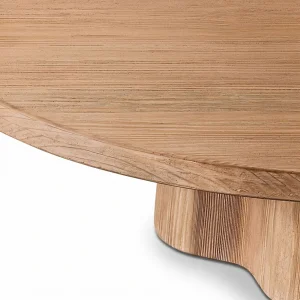 Eterna Natural Oak Round Wooden Coffee Table - 3