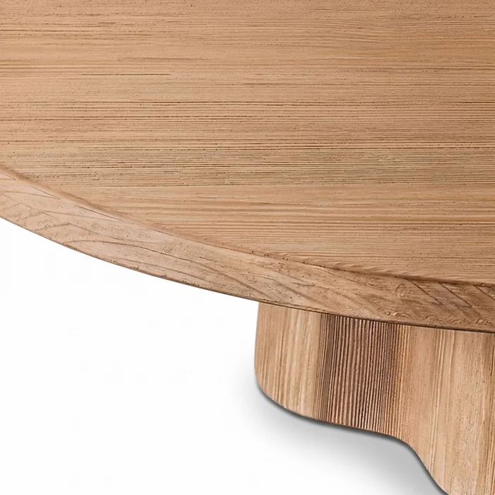 Eterna Natural Oak Round Wooden Coffee Table - 3