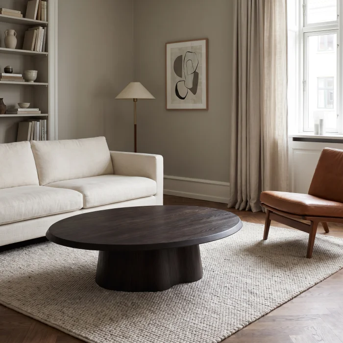 Eterna Black Oak Round Coffee Table - 2