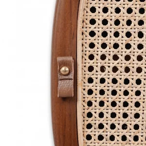 Faela Cane Solid Wood Bedside Table - 7