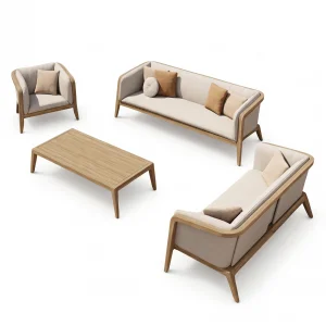 Flott Solid Wood Garden Seating Group - 1