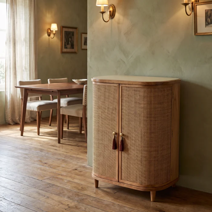 Francesco Woven Wood Cabinet - 3