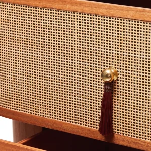 Francesco Woven Rattan Wooden Dresser - 6