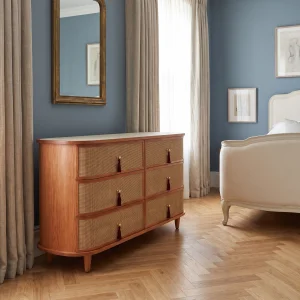 Francesco Woven Rattan Wooden Dresser - 3