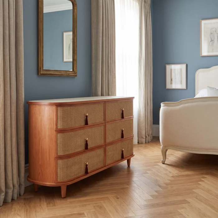 Francesco Woven Rattan Wooden Dresser - 3