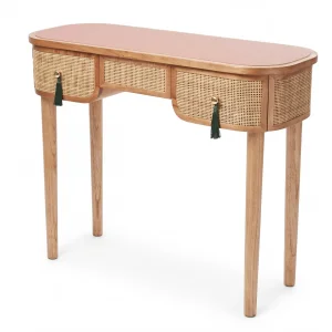 Francesco Solid Wood Cane Console Table - 1
