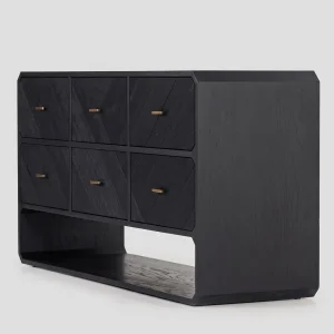 Gabriella Black Wooden Dresser - 5