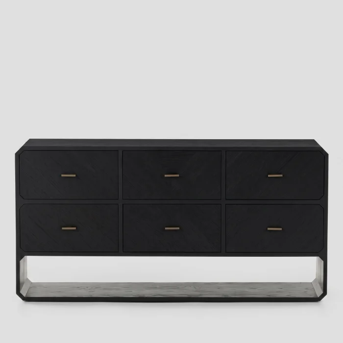 Gabriella Black Wooden Dresser - 2