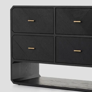 Gabriella Black Wooden Dresser - 6