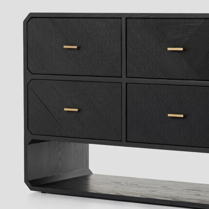 Gabriella Black Wooden Dresser - 6