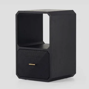 Gabriella Black Wooden Nightstand - 1