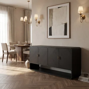 Gabriella Black Wooden Sideboard - 4