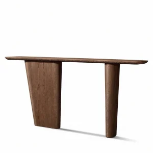 Glow Brown Oak Wooden Console Table - 1
