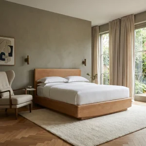 Glow Natural Oak Wood Bed Frame - 4