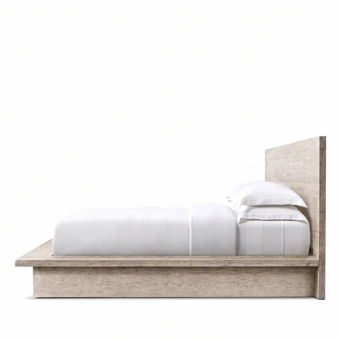 Hara White Oak Wooden Bedstead - 3