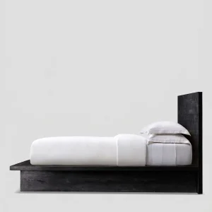 Hara Black Oak Wooden Bed Frame - 3