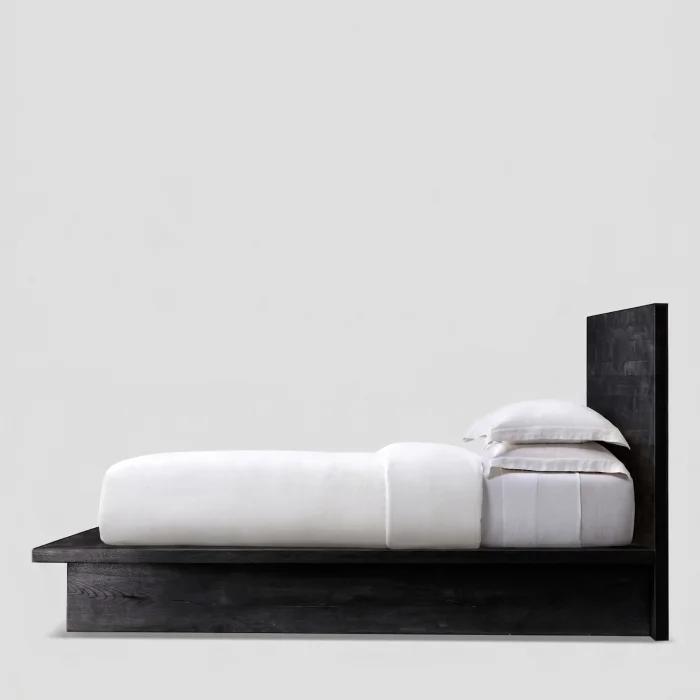 Hara Black Oak Wooden Bed Frame - 3