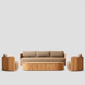 Hare Wooden Garden Seating Group - 1