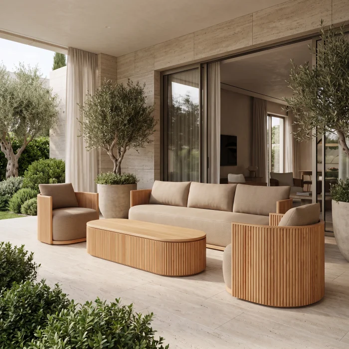 Hare Wooden Garden Seating Group - 2