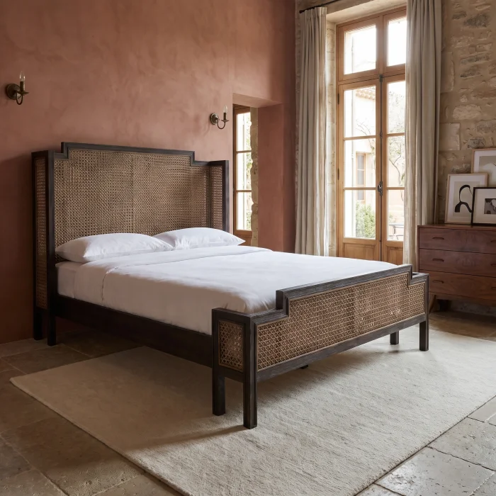 Hera Wicker Wooden Bedstead - 6