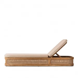 Hillary Woven Wood Sun Lounger - 2