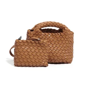 Beatriz XS Taba Woven Leather Hand and Shoulder Bag - 2
