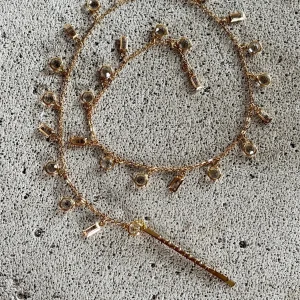 Baguette Stone Dangle Chain Hair Pin