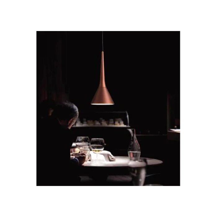 Modern Brown Aluminum Pendant Lamp - 2