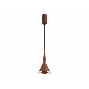 Modern Brown Aluminum Pendant Lamp - 1