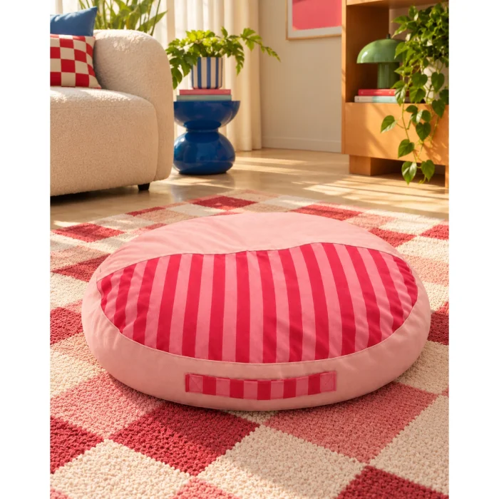 Pinky Stripe Yuvarlak Pet Yatağı - 2