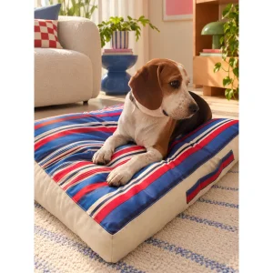 Retro Stripe Beige Minder Kedi Ve Köpek Yatağı - 2