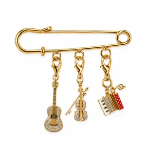 Golden Melody Charm Broş - 1
