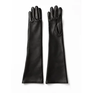 Opera Black Leather Gloves - 1