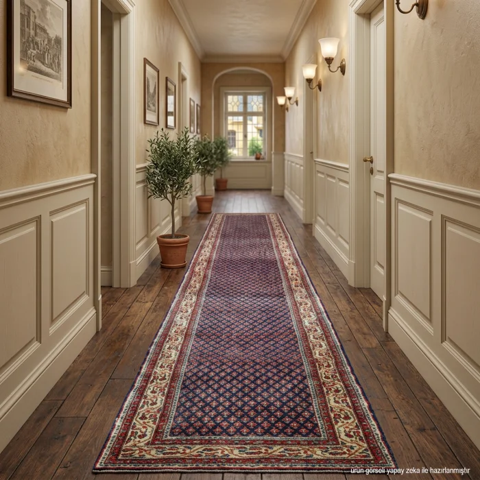 Burma Hand-Knotted Persian Runner Rug - 7