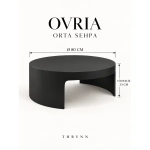 Ovria Round Coffee Table Black - 6