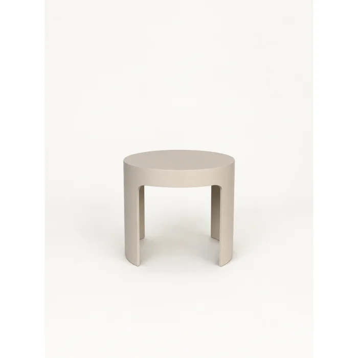 Ovria Moonstone Black Vizon Brown Round Side Table - 3