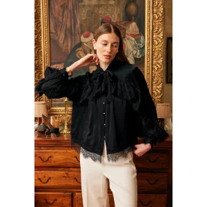 Amelia Lace Ruffle Shirt - 2