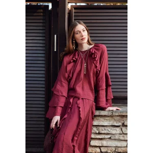 Cherry Ruffle Blouse - 4