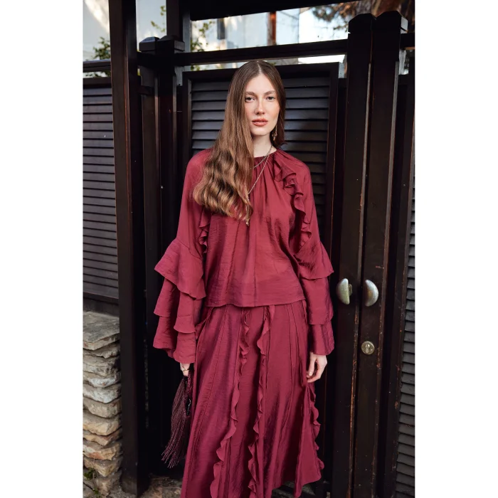 Cherry Ruffle Blouse - 2