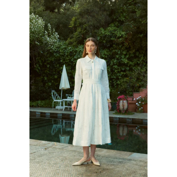 Reve Embroidered Cotton Voile Dress - 2