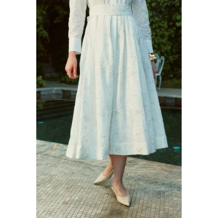 Reve Embroidered Cotton Voile Dress - 4