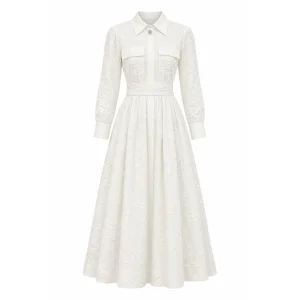 Reve Embroidered Cotton Voile Dress - 1
