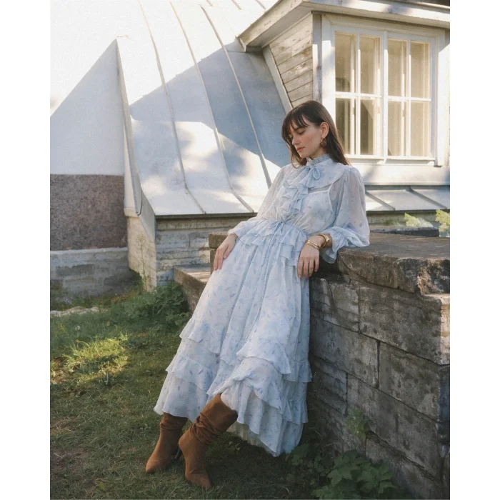 Serena Floral Chiffon Dress - 3