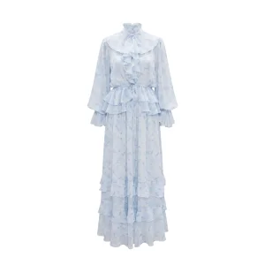 Serena Floral Chiffon Dress