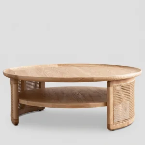 Mabel Cane Wood Coffee Table - 1