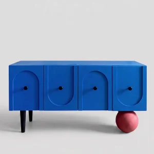 Masha Blue Wooden Sideboard - 1
