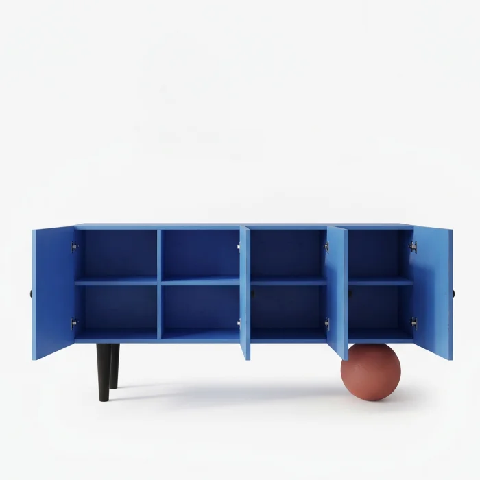 Masha Blue Wooden Sideboard - 2