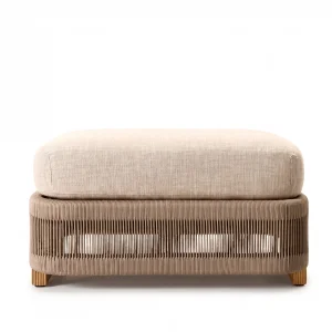 Minevra Wooden Garden Ottoman - 2
