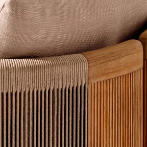 Minevra Wooden Sun Lounger - 5
