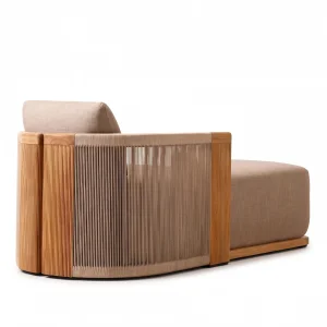 Minevra Wooden Sun Lounger - 3